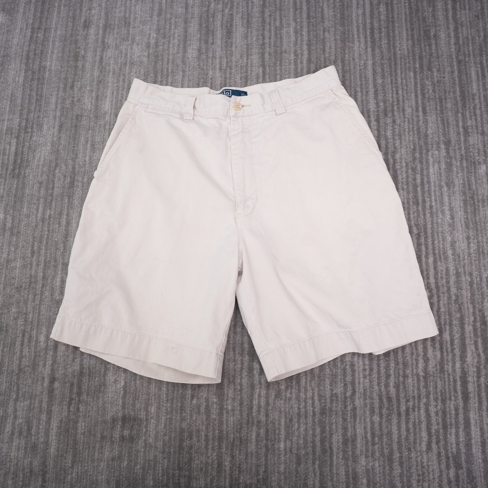 Polo Ralph Lauren Philip Short Mens 32 Beige Excellent Cotton Chino Twill